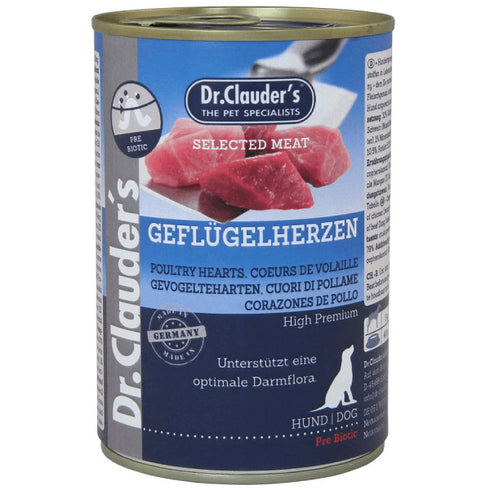 Hrana pentru caini  Dr. Clauder's Selected Meat Inimi de Pui 400g